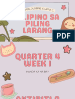 Cara Ig, Justine Claire C.: Filipino Sa Piling Larang