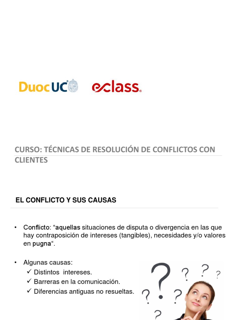 Resolución de Conflictos con Clientes | PDF | Conflicto (proceso) | Las ...