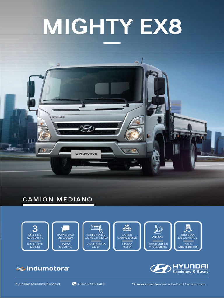 Especificaciones del Hyundai Mighty EX8 | PDF | Eje | Sistema de freno ...