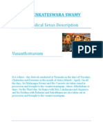 Sri Venkateswara Swamy Periodical Sevasa