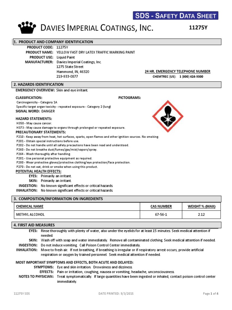 11275y SDS PDF Firefighting Personal Protective Equipment
