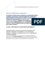 El Comportamiento Está Determinado Por La Herencia o Por El Ambiente