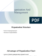 Organisation Structure and Management Roles