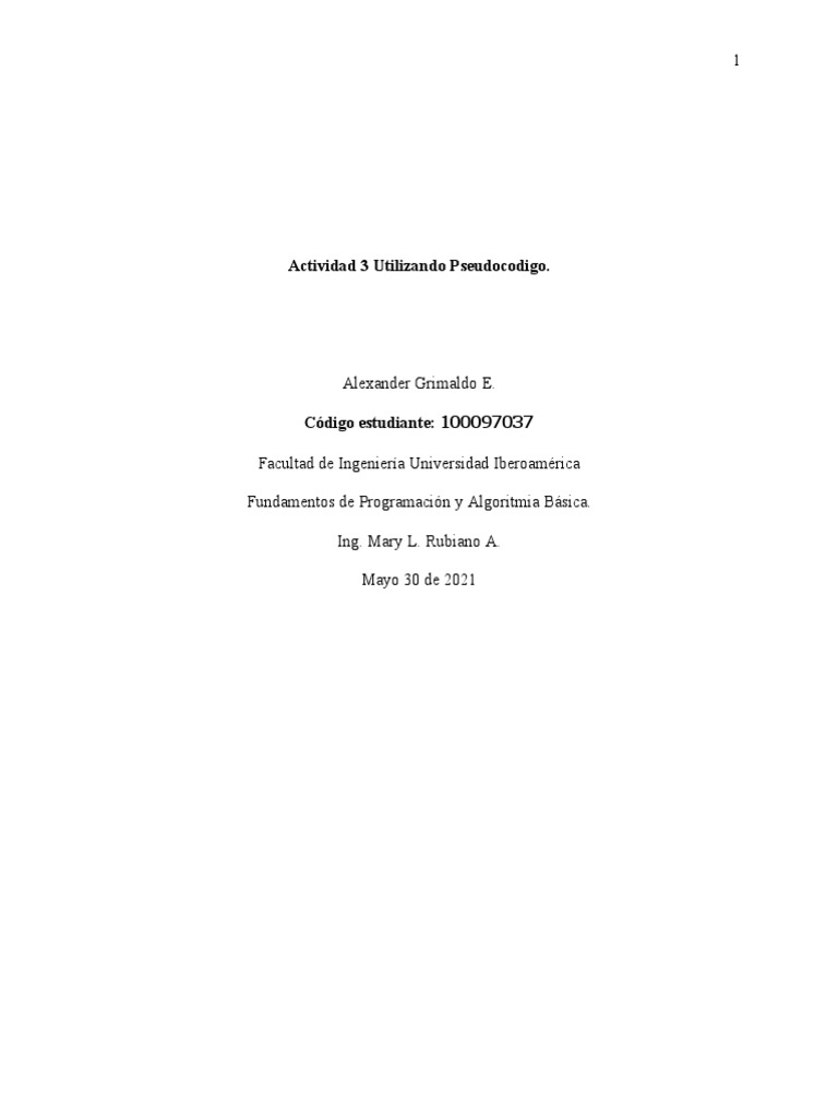 Introducción al Pseudocódigo en Programación | PDF | Lenguaje de ...