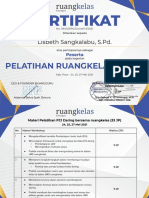 Sertifikat Pelatihan - Lisbeth Sangkalabu, S.Pd.