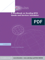 World Trade Organization - A Handbook On Reading WTO Goods and Services Schedules-Cambridge University Press (2009)