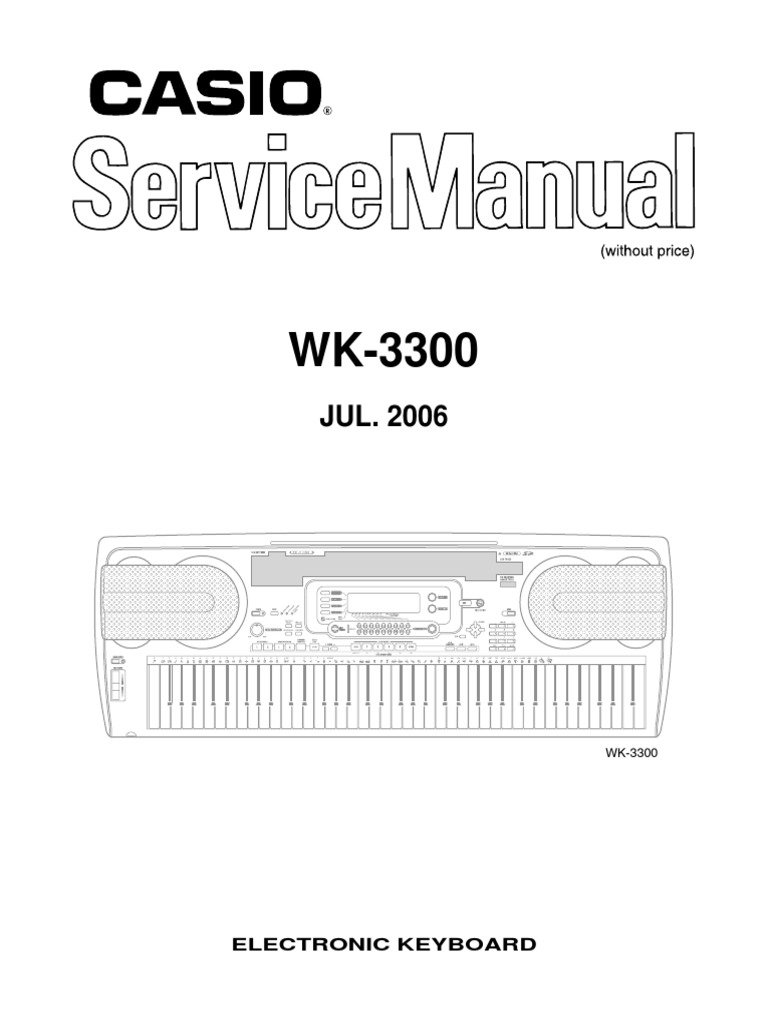 Casio Wk3300 SM PDF Power Supply Organ (Music)