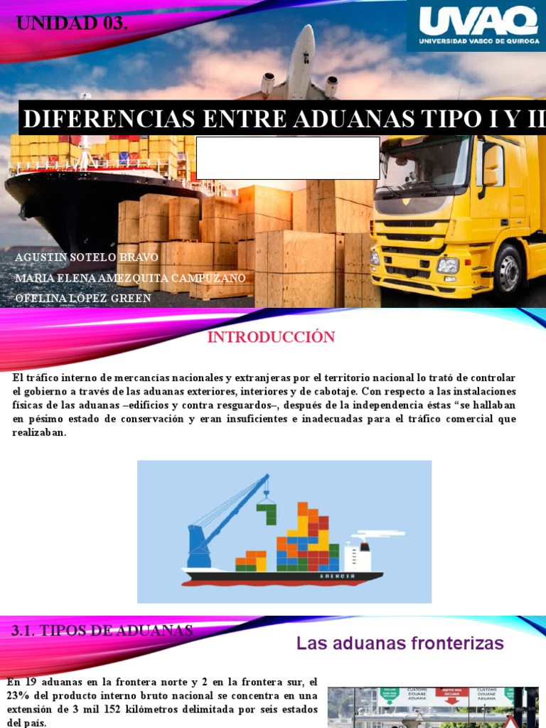 Diferencias entre Aduanas Tipo I y II | PDF | aduana | El comercio ...
