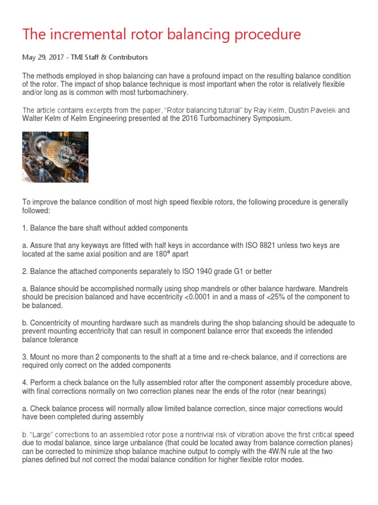 The Incremental Rotor Balancing Procedure-Kelm | PDF | Helicopter Rotor ...
