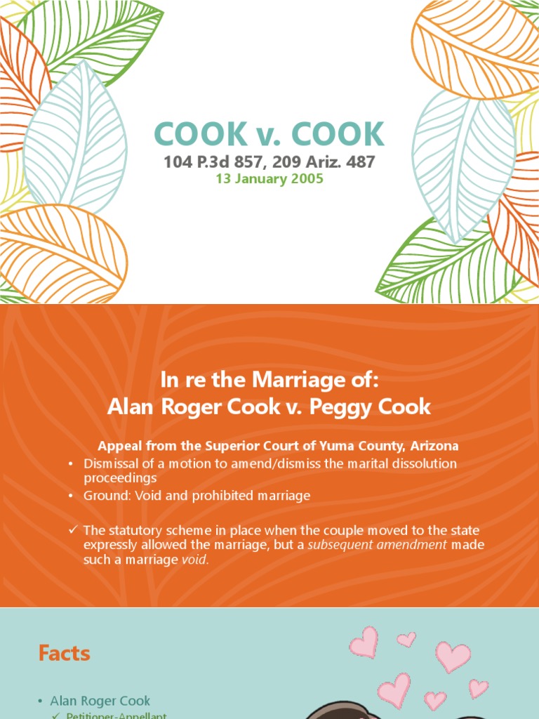 Cook V Cook PDF Marriage Ex Post Facto Law