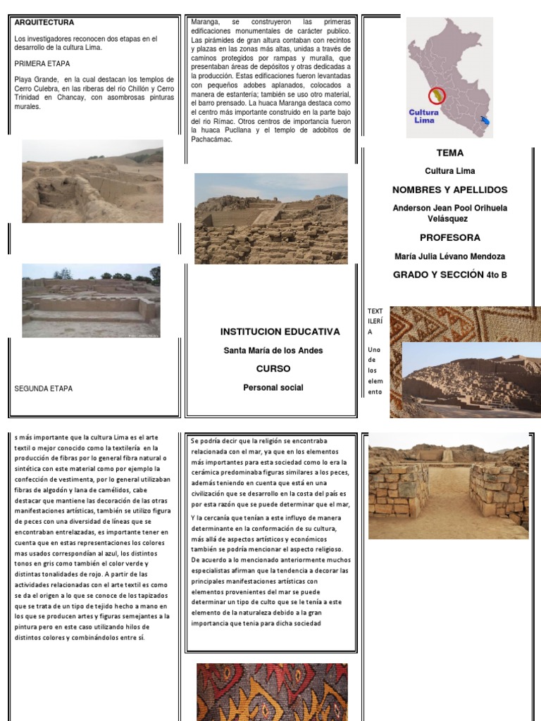 Triptico Cultura Lima | PDF