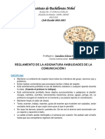 Reglamento - Habilidades C - I Sandra S. Velasquillo González - Sem A