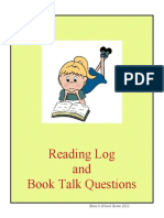 Reading Log and Book Talk Questions