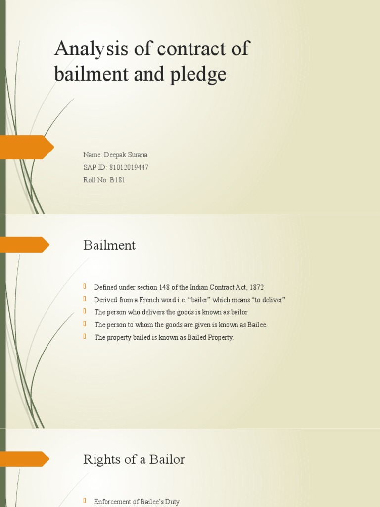 contract-presentation-of-bailment-and-pledge-pdf-civil-law-legal