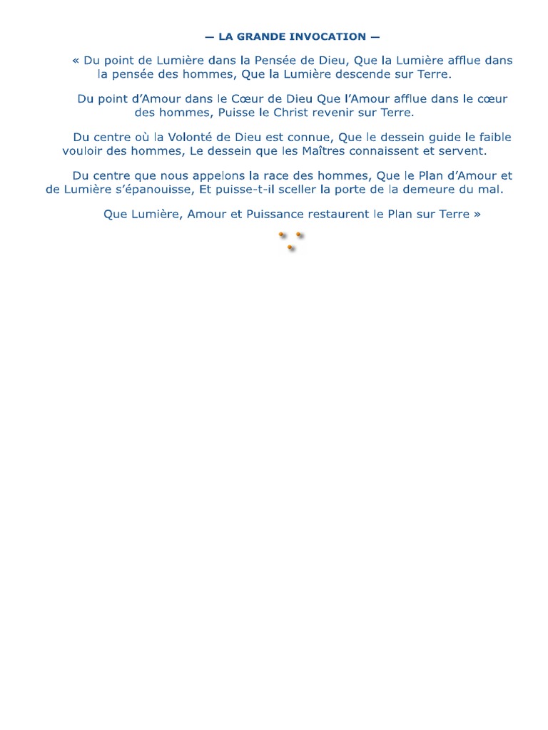 La Grande Invocation PDF