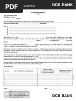 Format of NOC From Legal Heirs