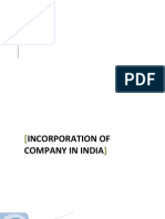 Procedure for Incorporation of Company in India