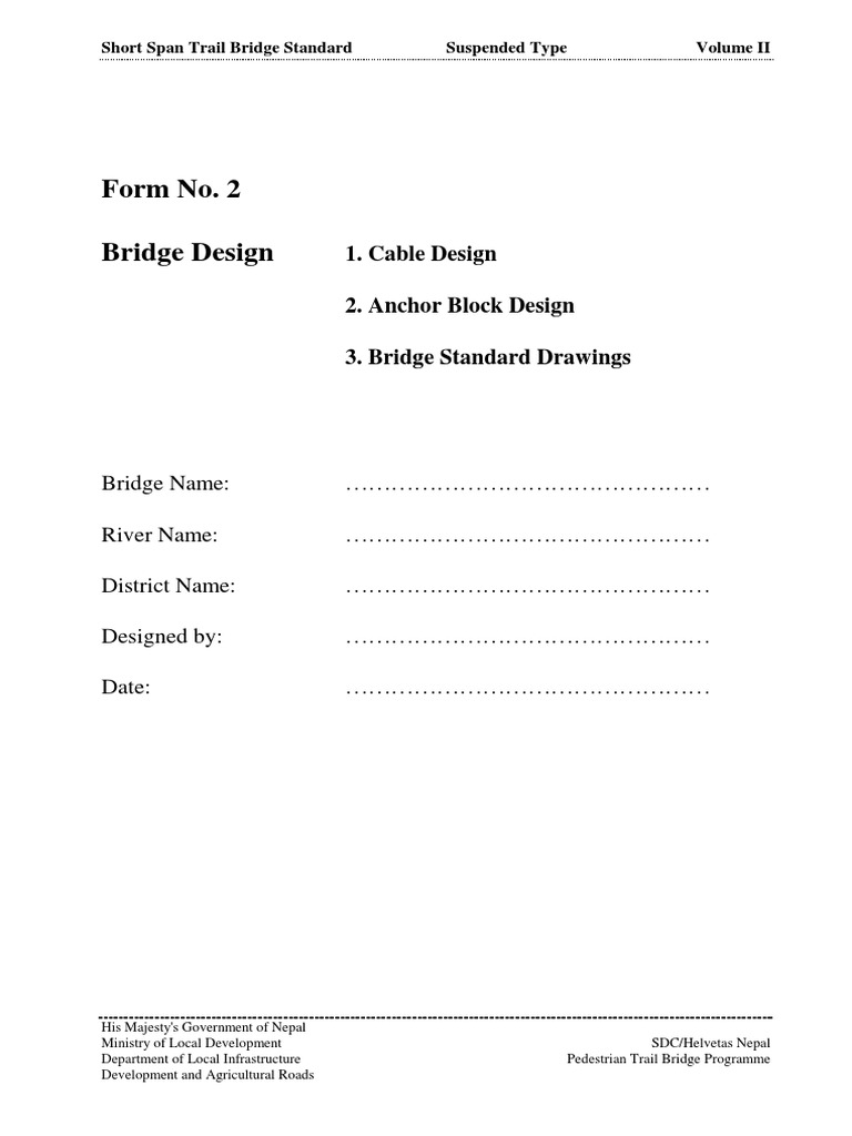Short Span Bridge Design Standards | PDF | Bridge | Anchor