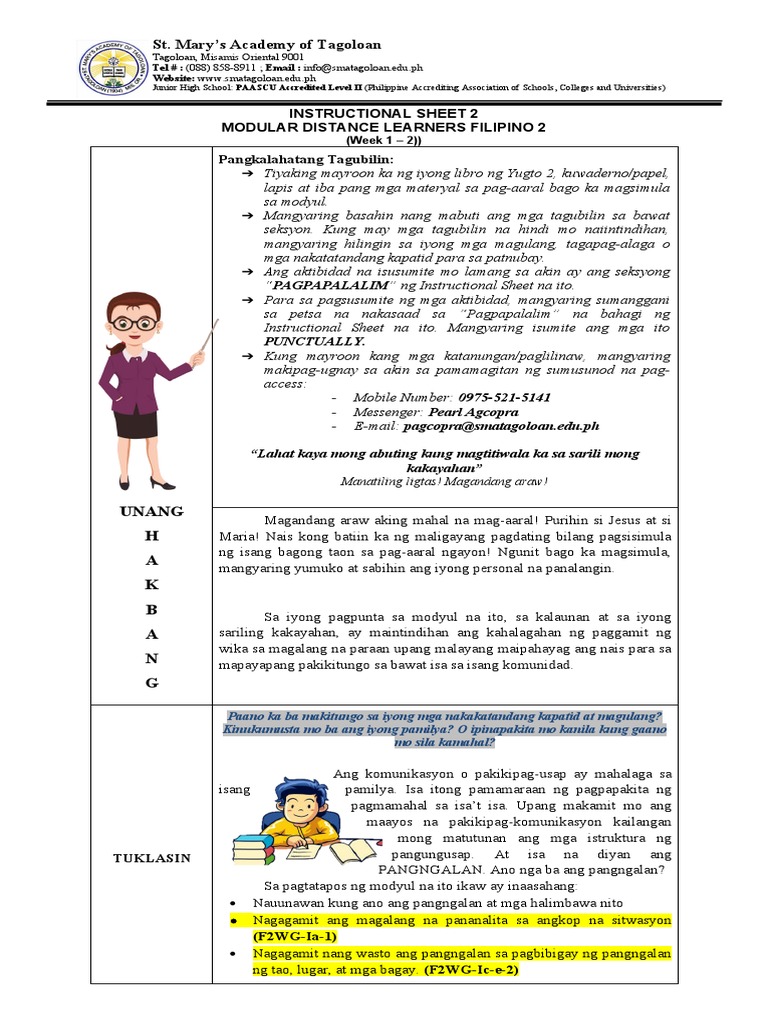 Filipino 2 IS #1 (PRINT) | PDF