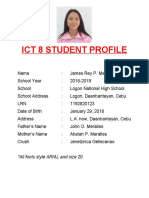 Ict 8 Student Profile
