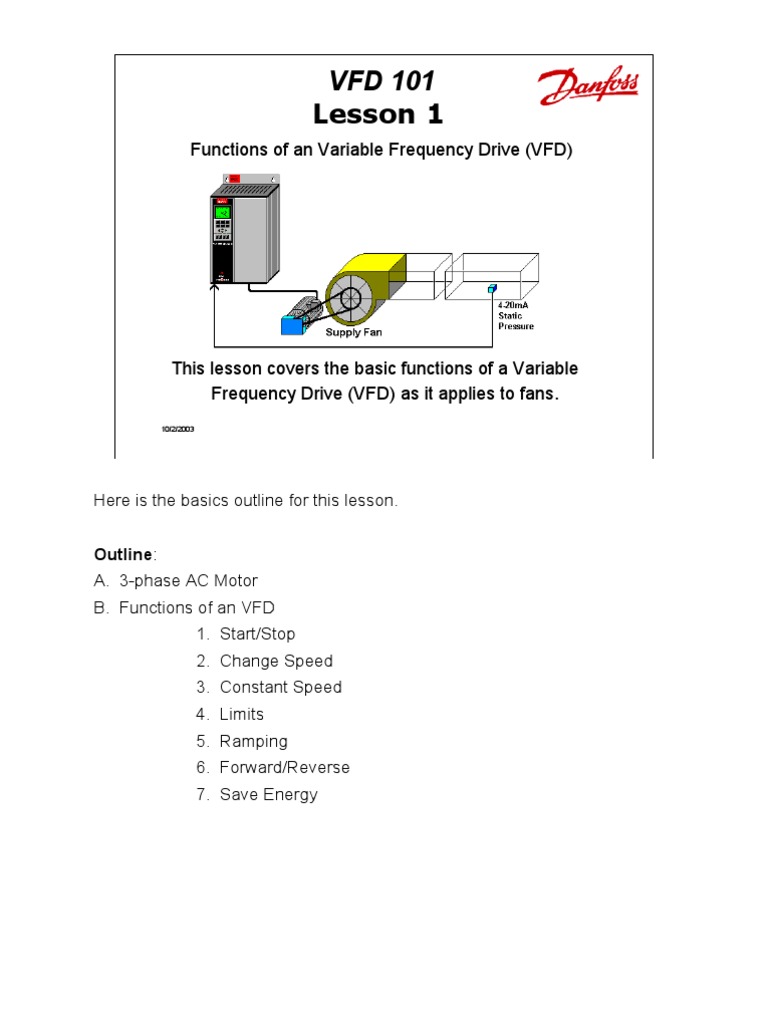 Functions of Variable Frequency Drives | PDF