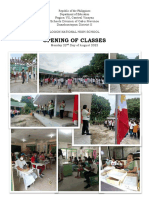 Opening of Classes