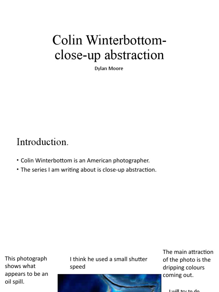Colin Winterbottom's Close-Up Abstraction | PDF | Artistic Techniques ...