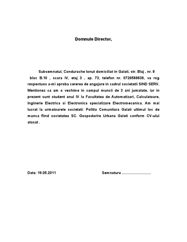 cerere-de-angajare