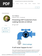 Preventing SAP Customers From Leaking Secrets On Github - SAP Blogs