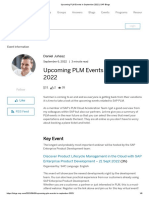 Upcoming PLM Events in September 2022 - SAP Blogs