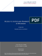 Access To Justice and Administrative Law in Myanmar (USAID) (Promoting The Rule of Law Project)