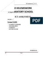 W/Ro Kelemework Preparatory School: Ict Assignment