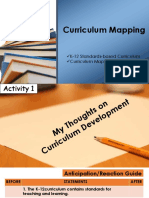 PED9 - Curriculum Mapping