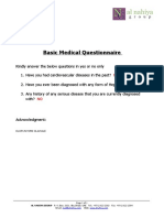 Basic Medical Questionnaire