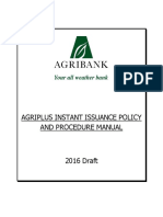 AgriPlus - Instant Issuance Procedure Manual (Draft)