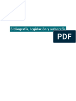 Bibliografía, legislación y webgrafía