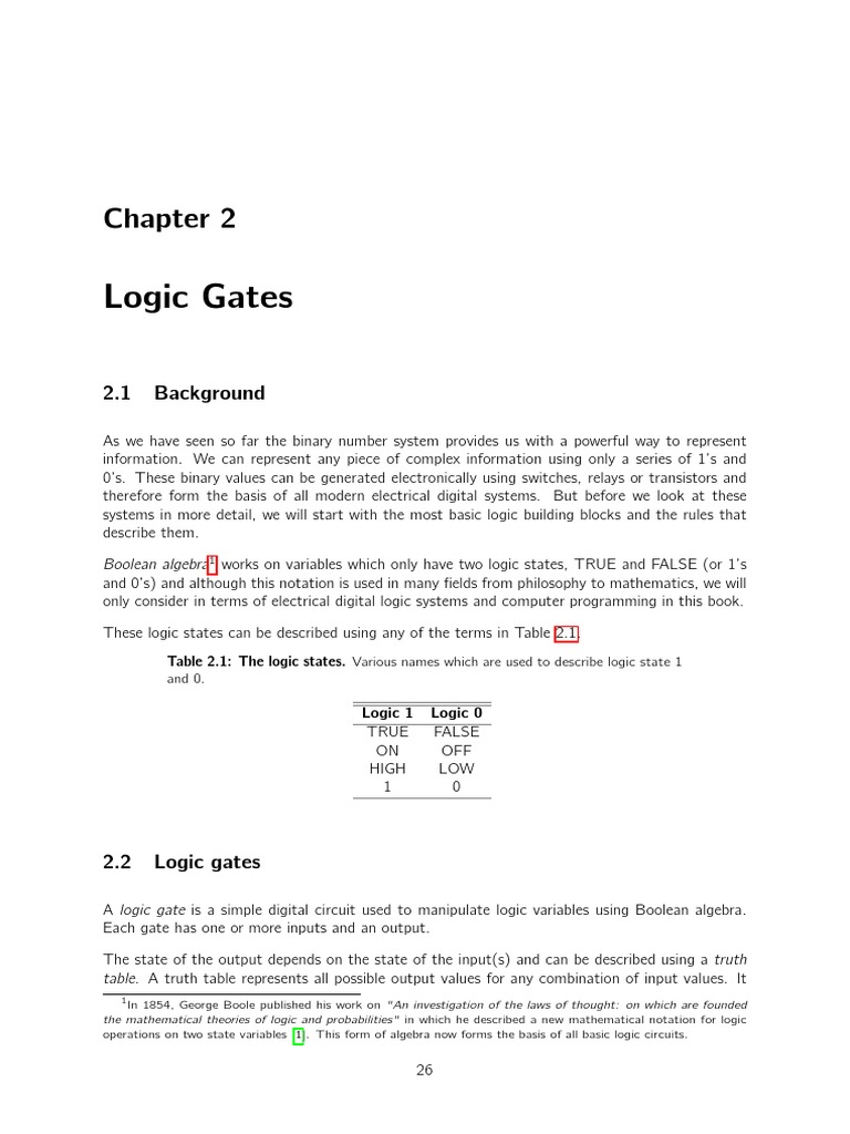 EEE2046 Week 1 Notes Chapter 2 Logic Gates PDF Logic Gate Digital