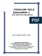 Dokumen 1 Kurikulum 2013 Mts Jamiyah Islamiyah