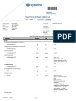 Buletin de Analize Medicale: Nr. Trimitere: 209004 Data Trimitere