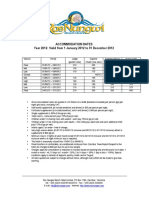 Zanzibar Hotel Accommodation Rates 2012 Seasons Peak Mid Low