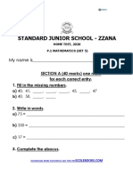 Standard Junior School Math Test
