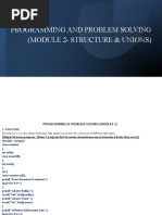 Programming and Problem Solving Module2