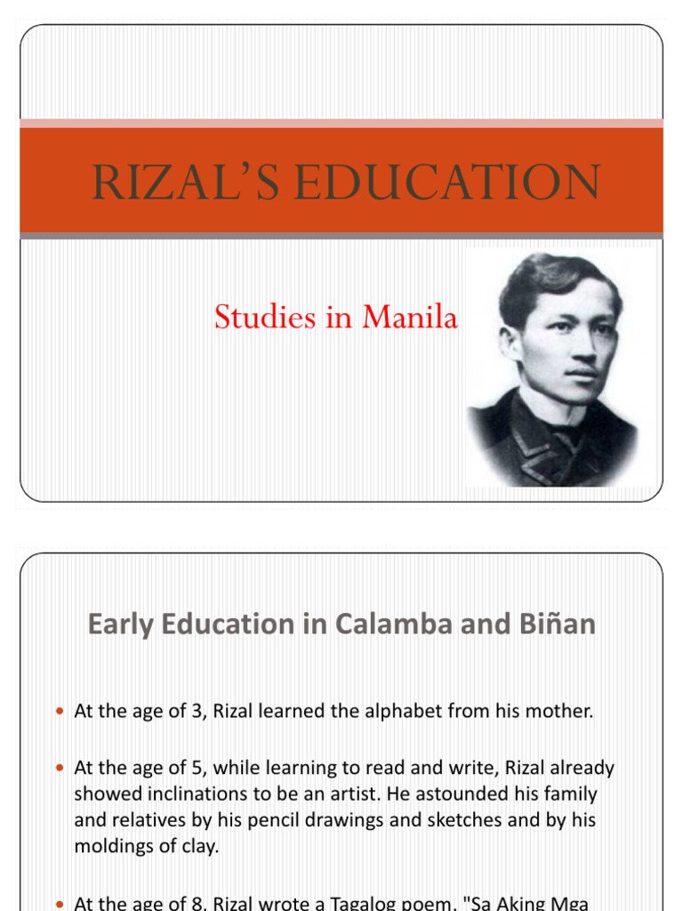 Chaps. 3-4 Rizal's Education | PDF