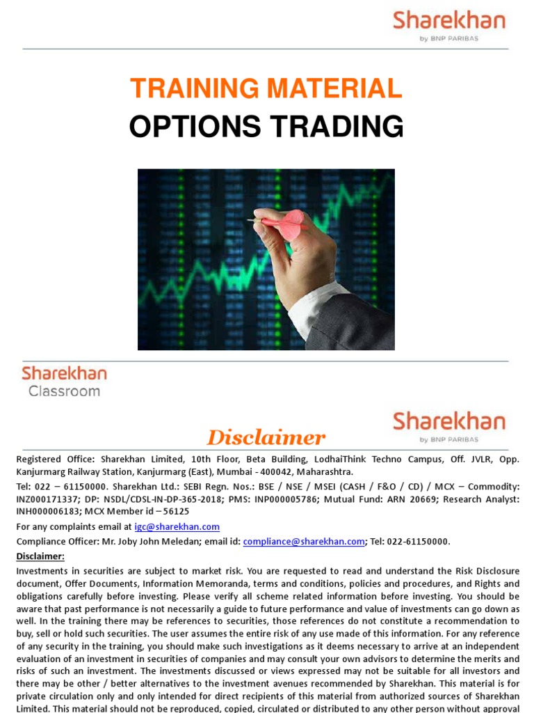 Options Trading Training Guide | PDF | Option (Finance) | Greeks (Finance)