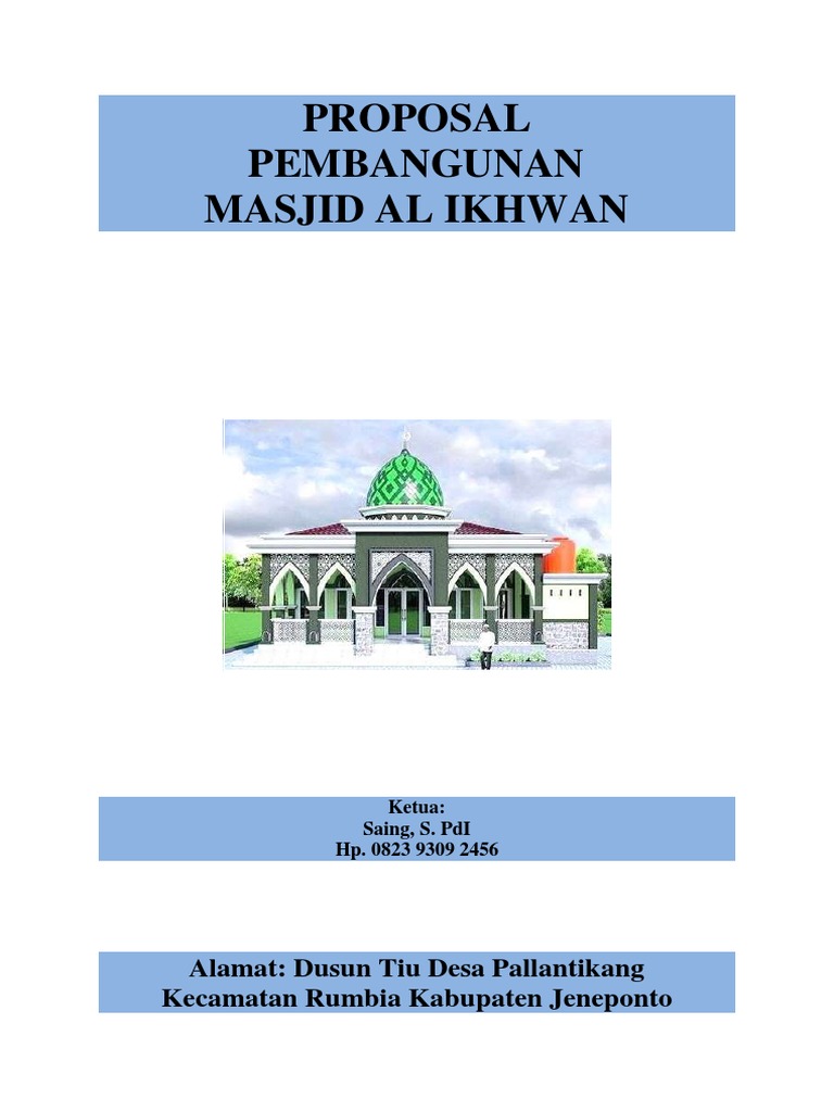 Proposal Pembangunan Masjid Al Ikhwan | PDF | Perjalanan