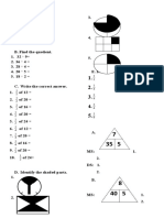 Math concepts worksheet with multiplication, division, fractions and more