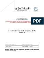 New Era University: Construction Materials & Testing (Lab)