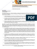 Acta de Confidencialidad de La Información y Autorización de Uso de Derechos de Imagen