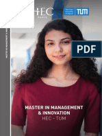 Master in Management and Innovation HEC - TUM
