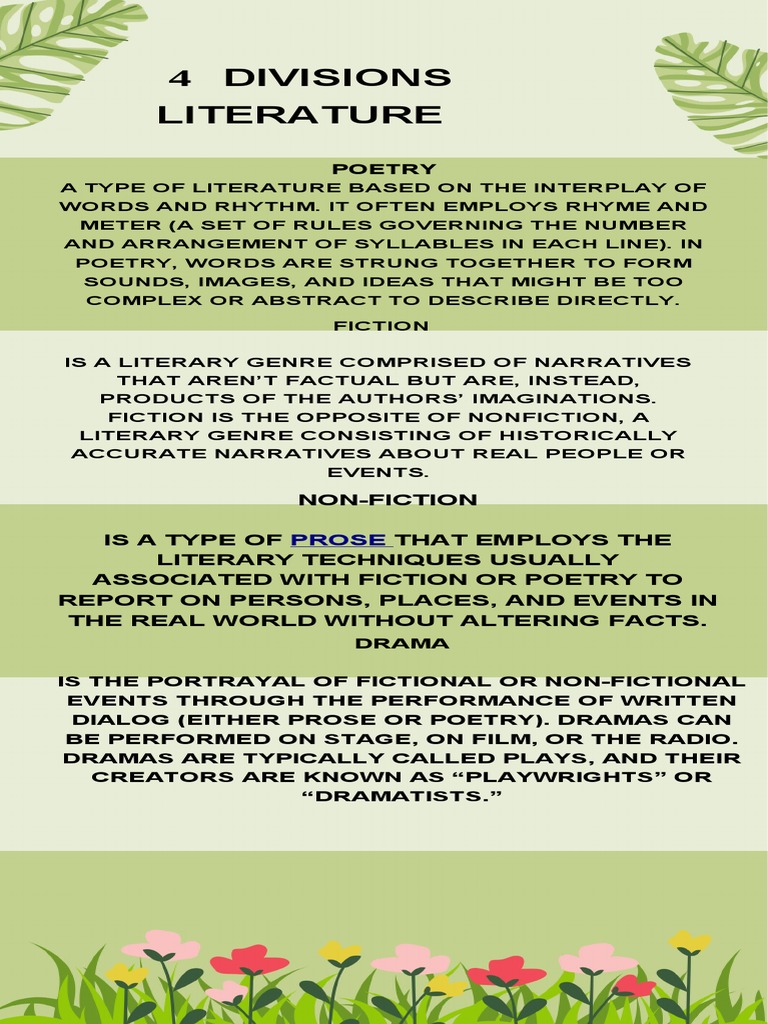 4 Divisions of Literature PDF